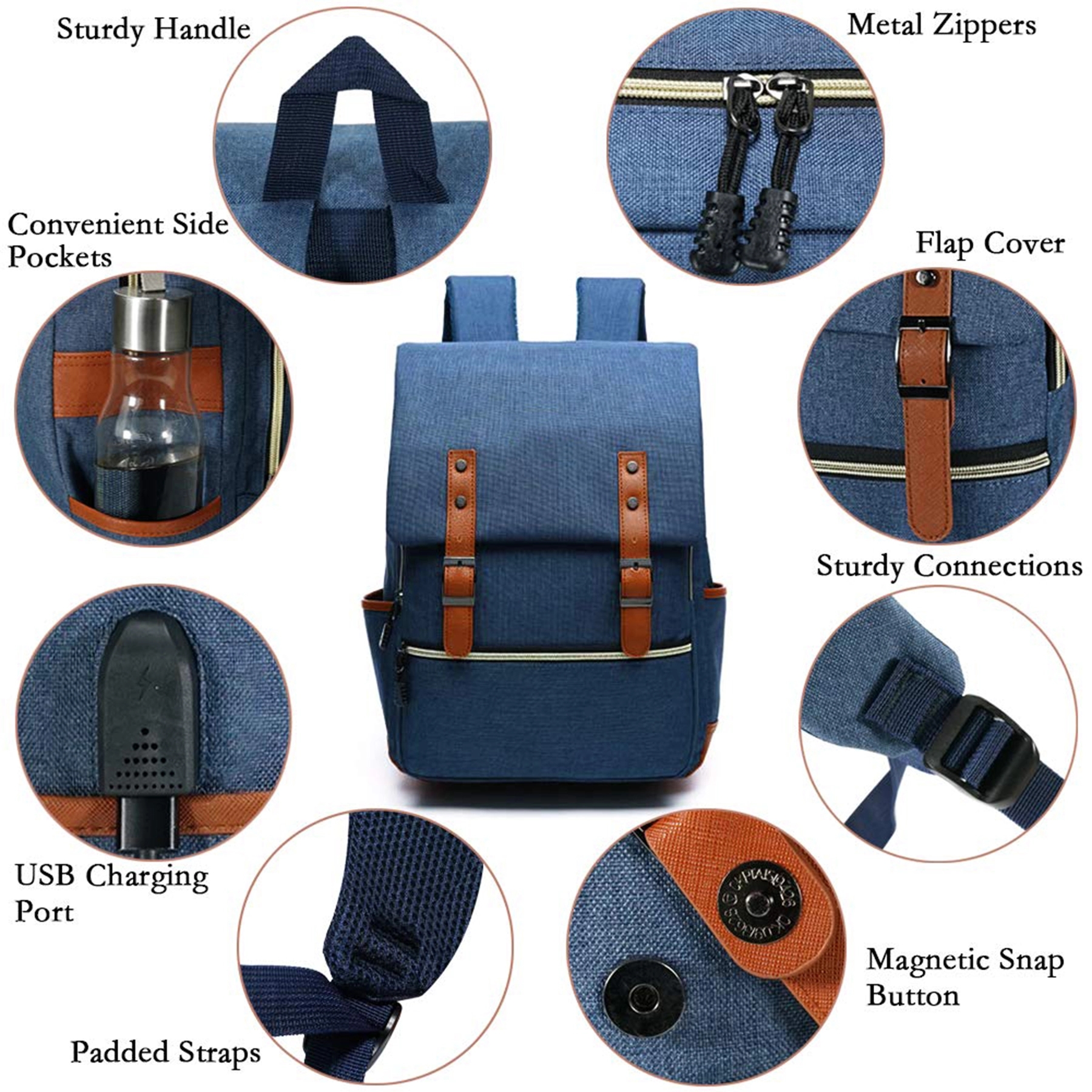 Women Laptop Backpack Fashion College School Bookbag 3