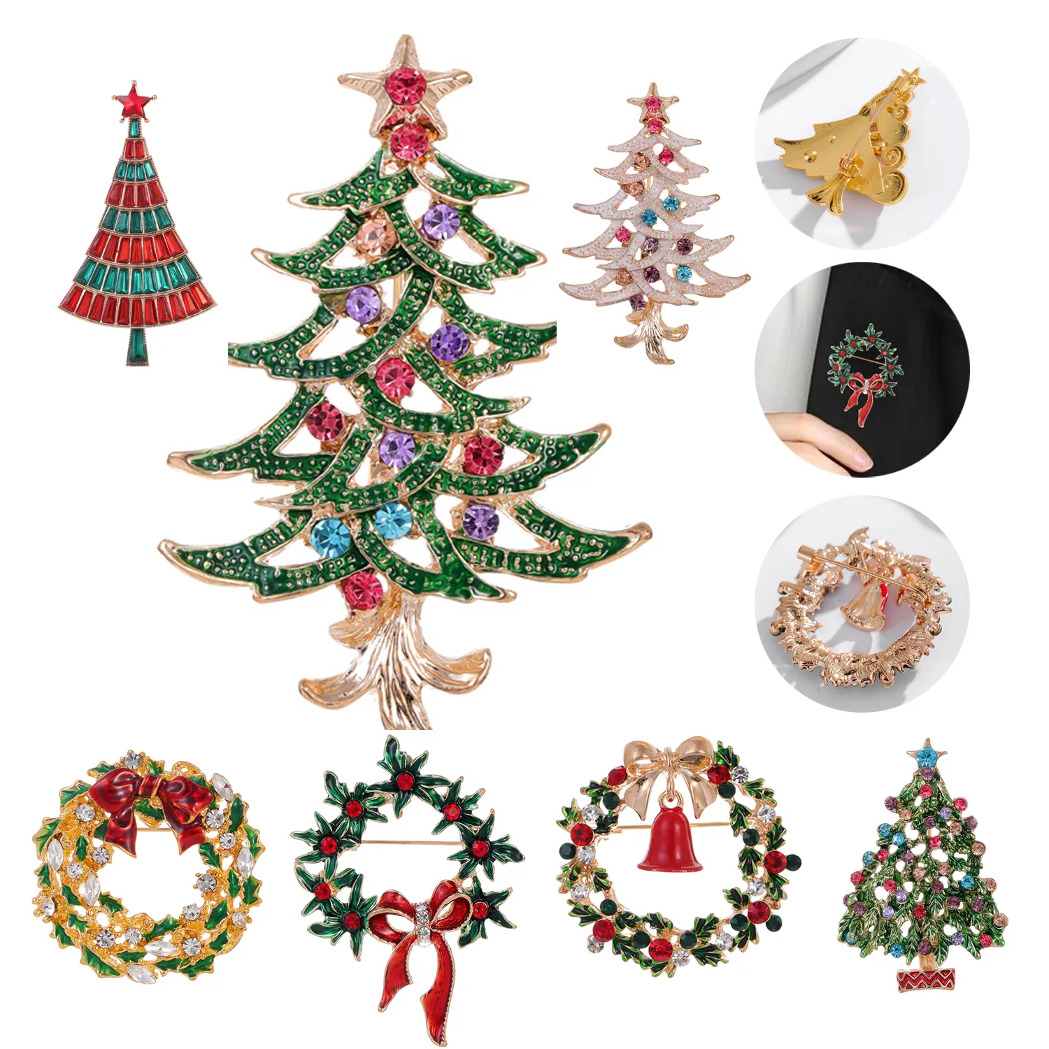 Christmas Brooch Pins for Women Decorations Gifts 4