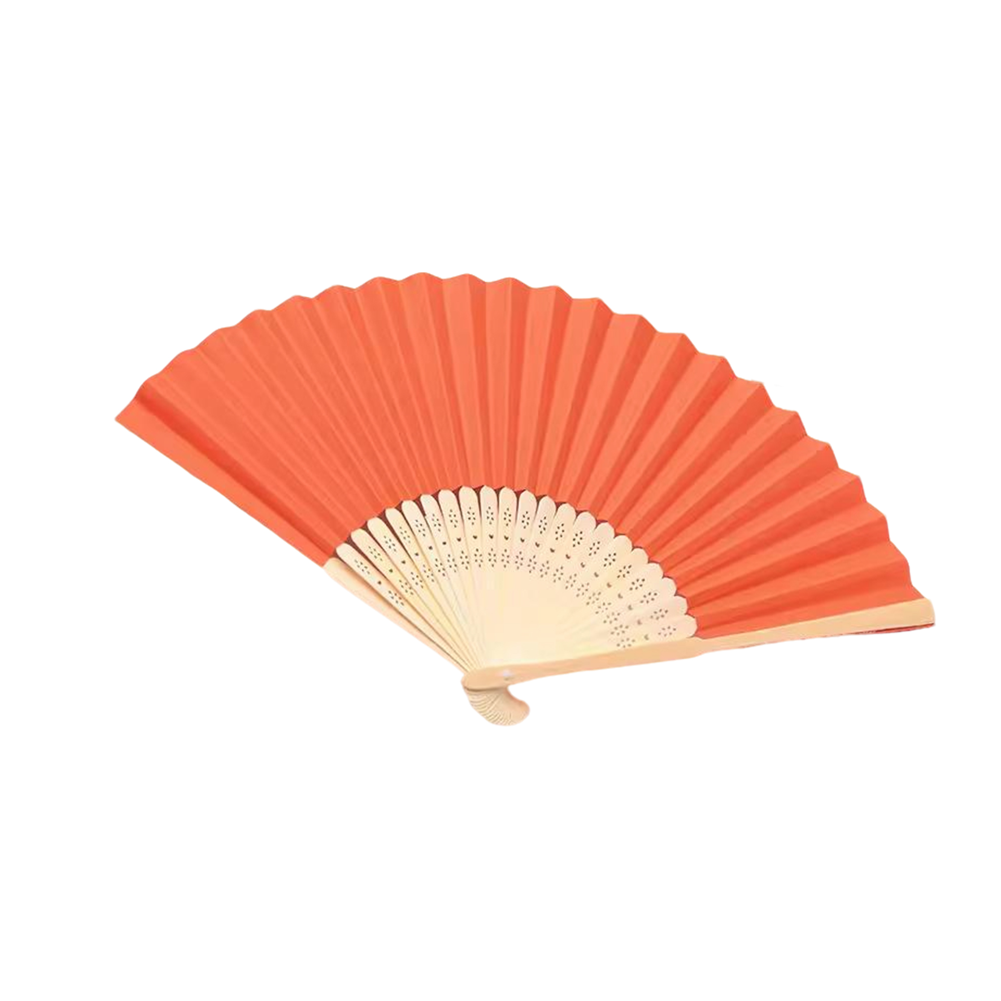 Folding Bamboo Paper Hand Fan With Full Color Print 6
