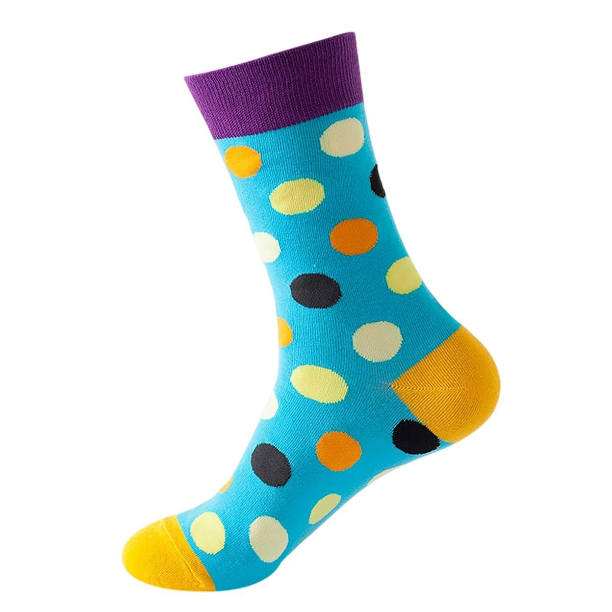 Cotton Crew Socks with Jacquard Pattern 65