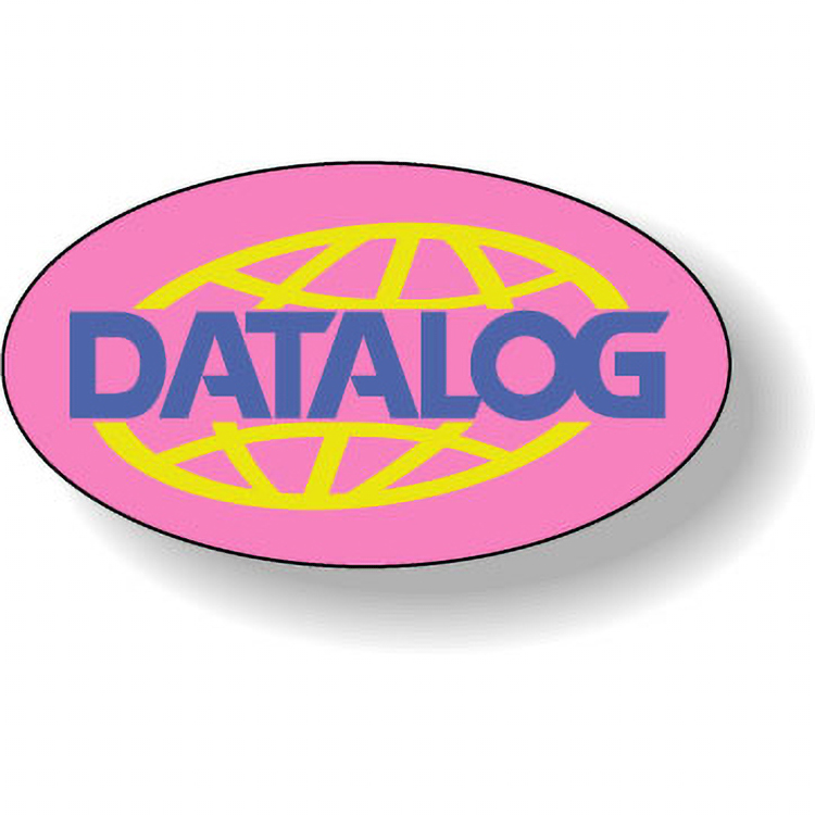Fluorescent Pink Flexo-Printed Stock Oval Roll Labels (.625"x1.125")