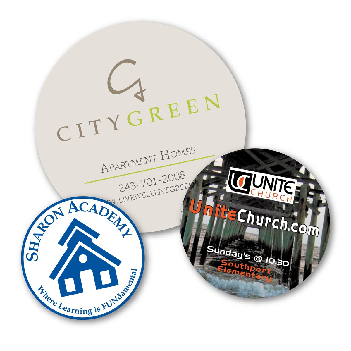 XL Circle Decal - 10" - 3.4 mil - Outdoor Safe