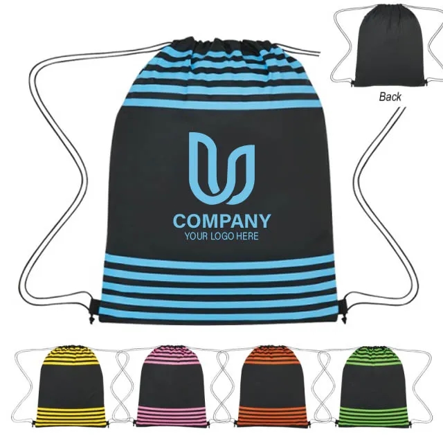 Neon Striped Drawstring Sports Pack 2