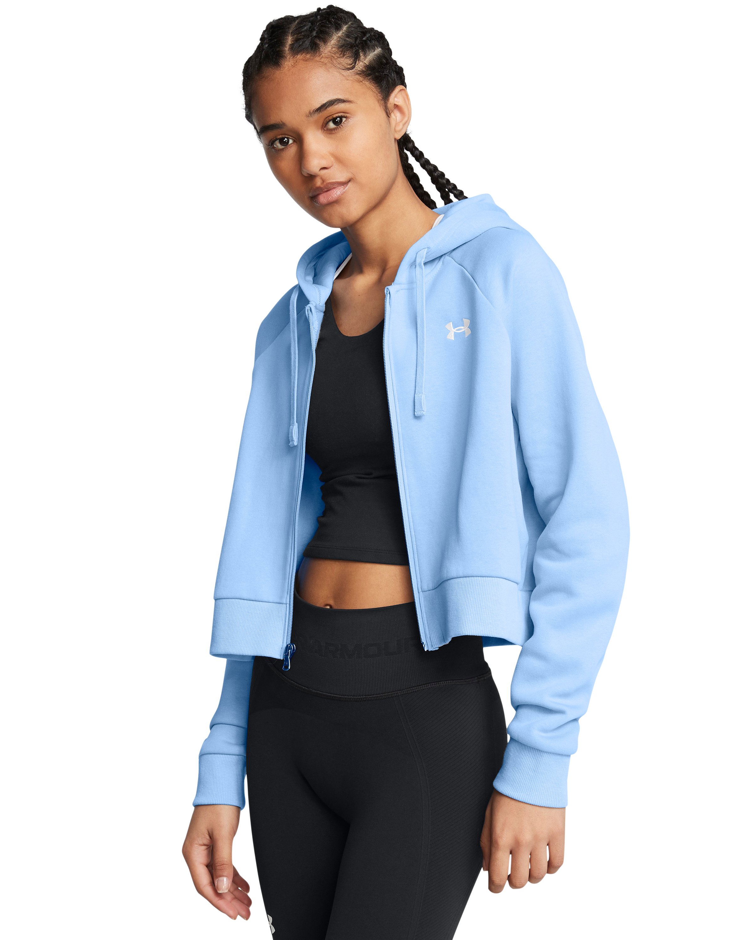 UA Rival Fleece Women's Crop Full-Zip 5