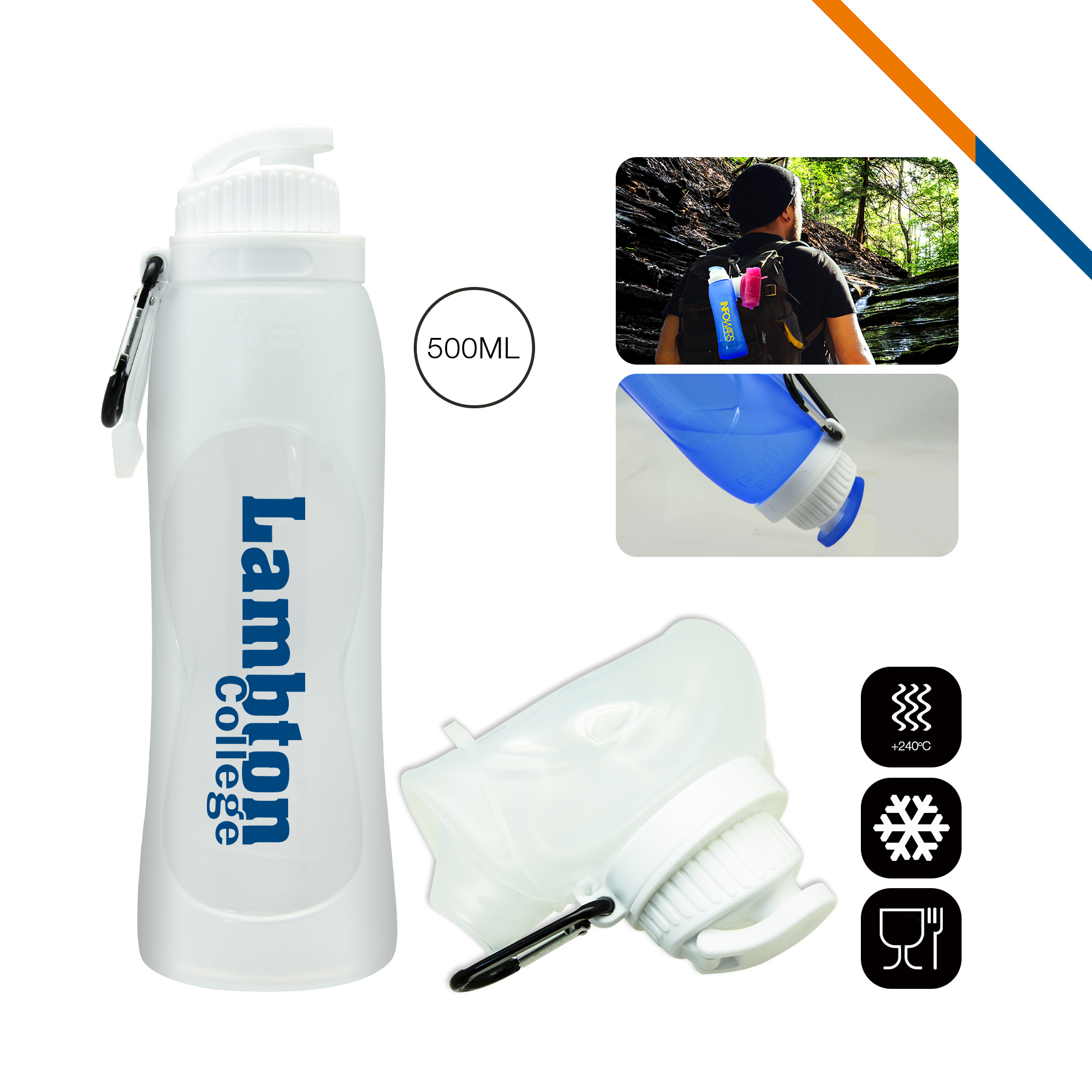 H2O Collapsible Water Bottle Large (17 Oz.) 4