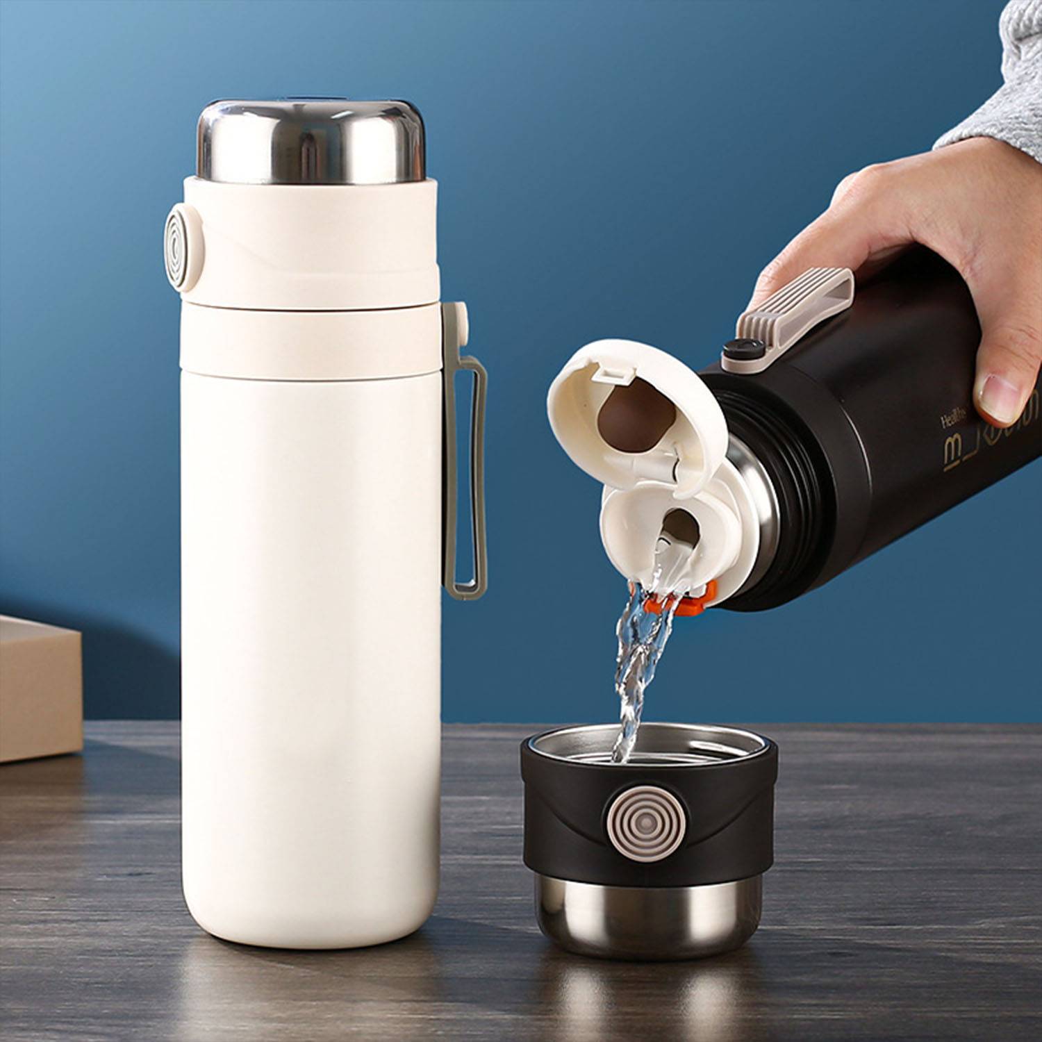 17.6oz Stainless steel tea separation insulated cup 1