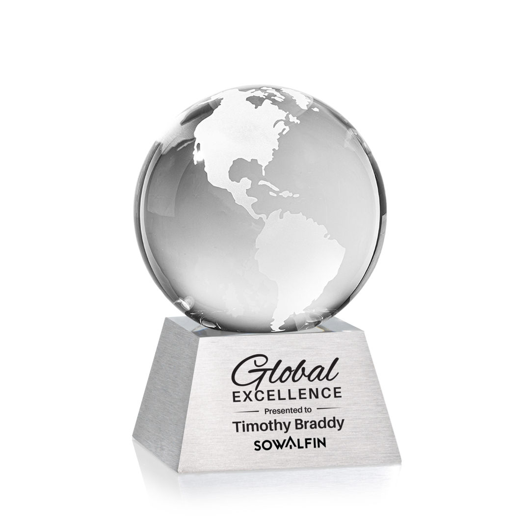 Globe Award on Aluminum Base 3