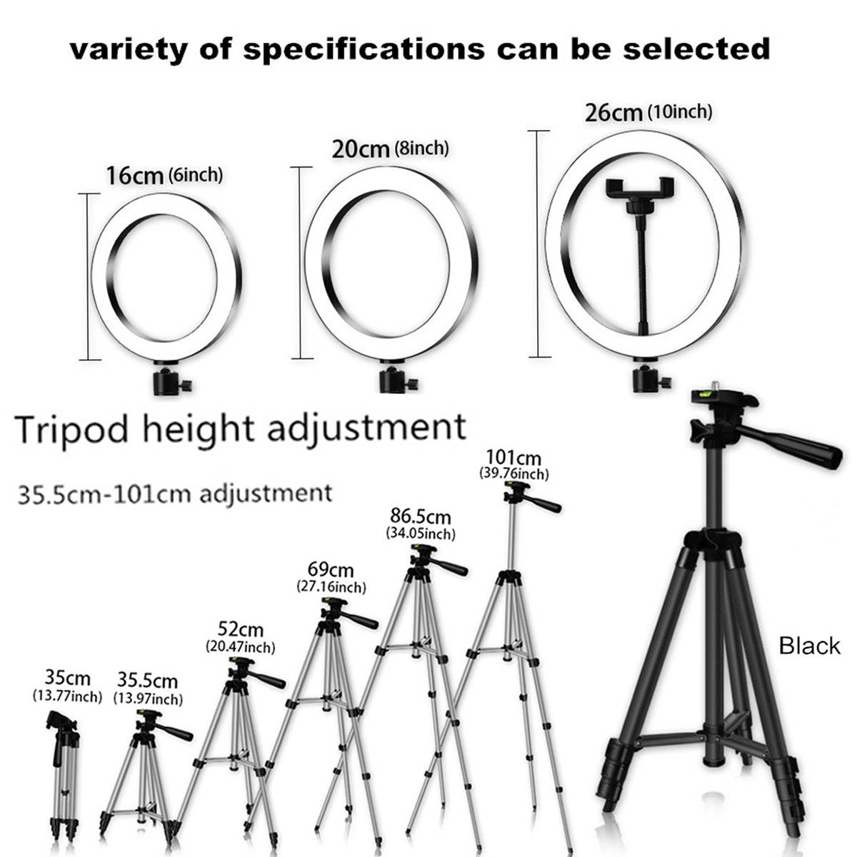 10-Inch LED Selfie Ring Light With Tripod Stand 3