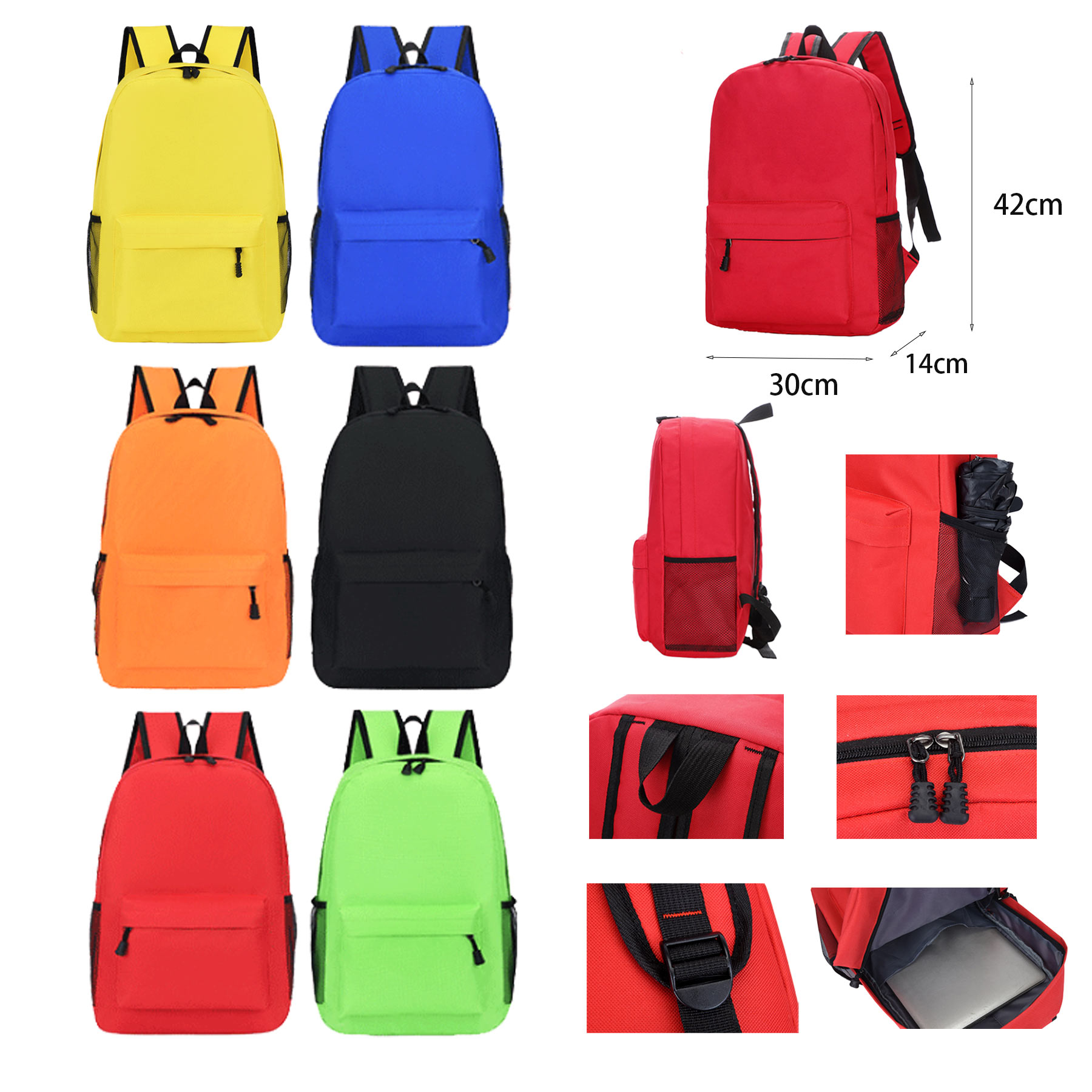 Oxford Fabric Backpack Double Shoulder 1