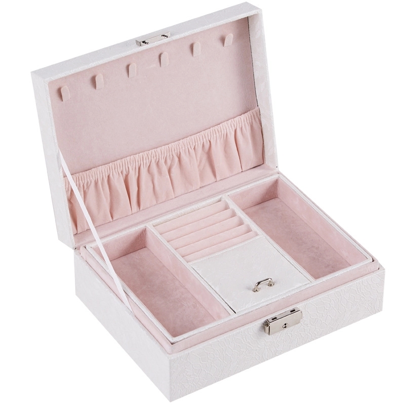 Custom Multi-Layer Jewelry Storage Organizer Box with Lock 8