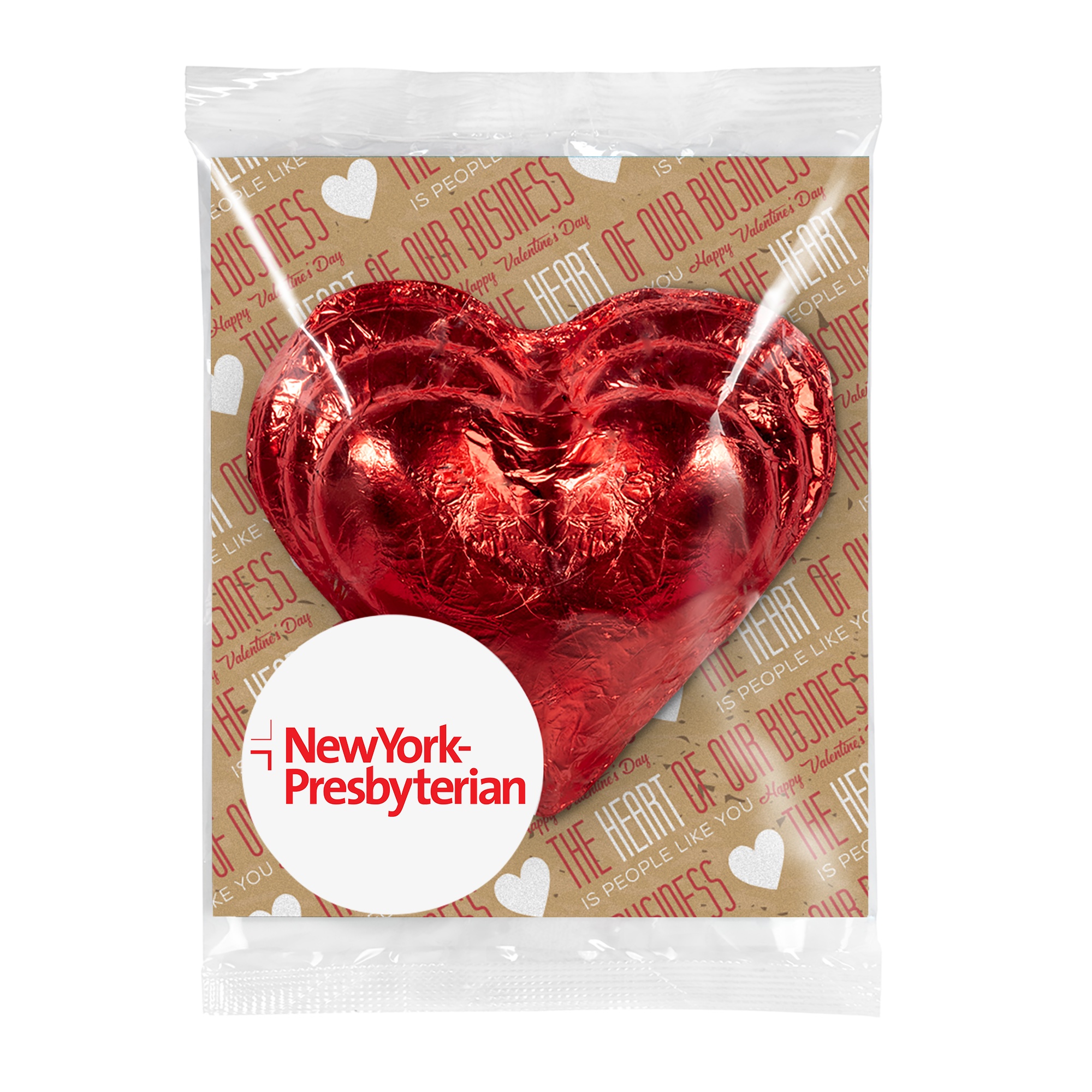 3oz Foil Wrapped Heart with Backer Card 2