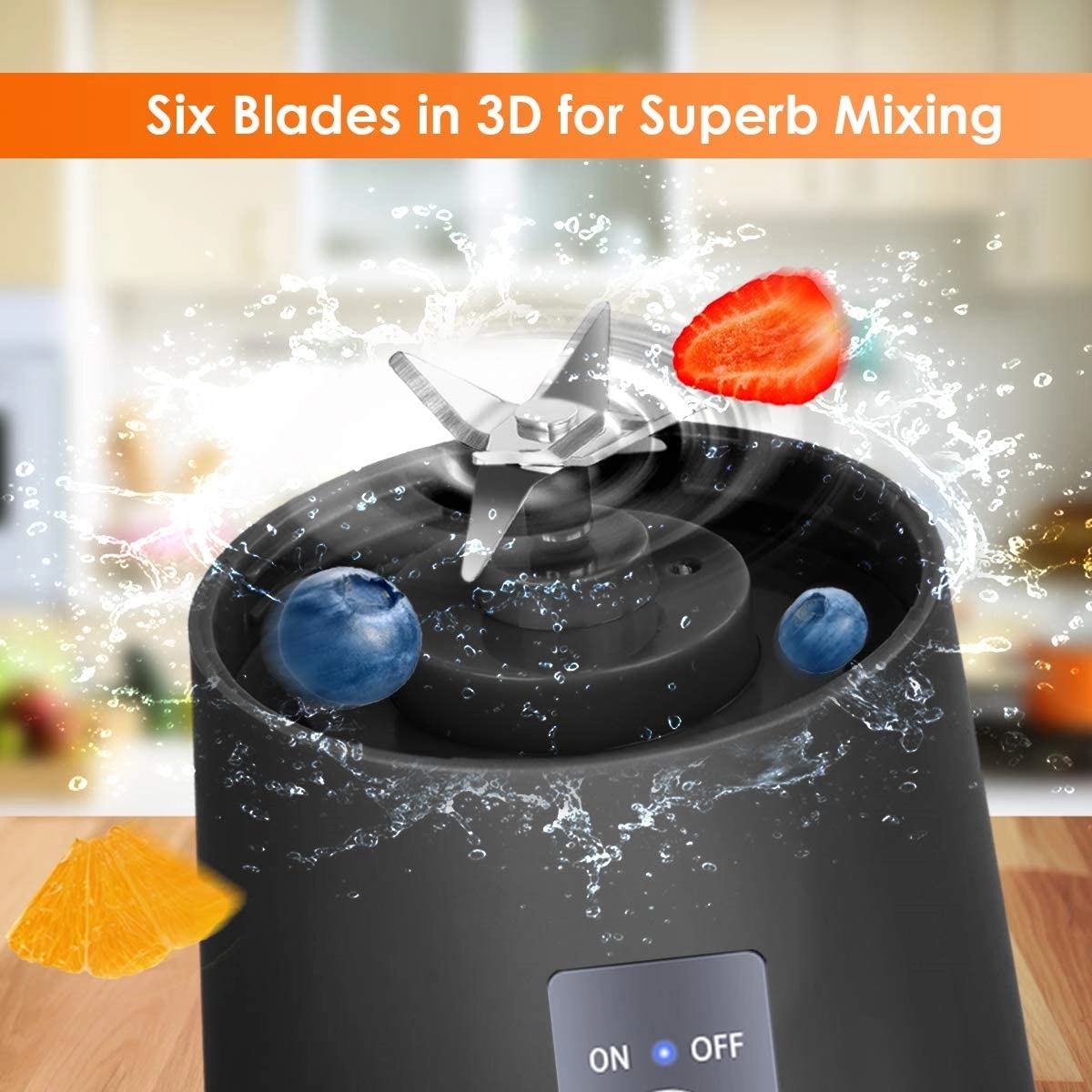 Portable Blender with Six Blades 6