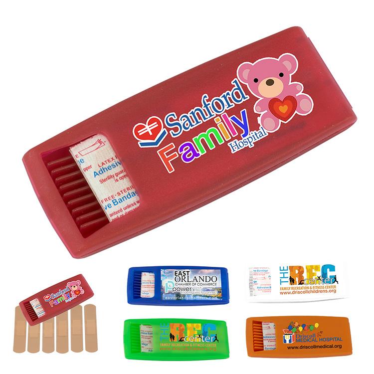 “Ouchie” 6 Piece Bandage Dispenser (PhotoImage 4 Color)