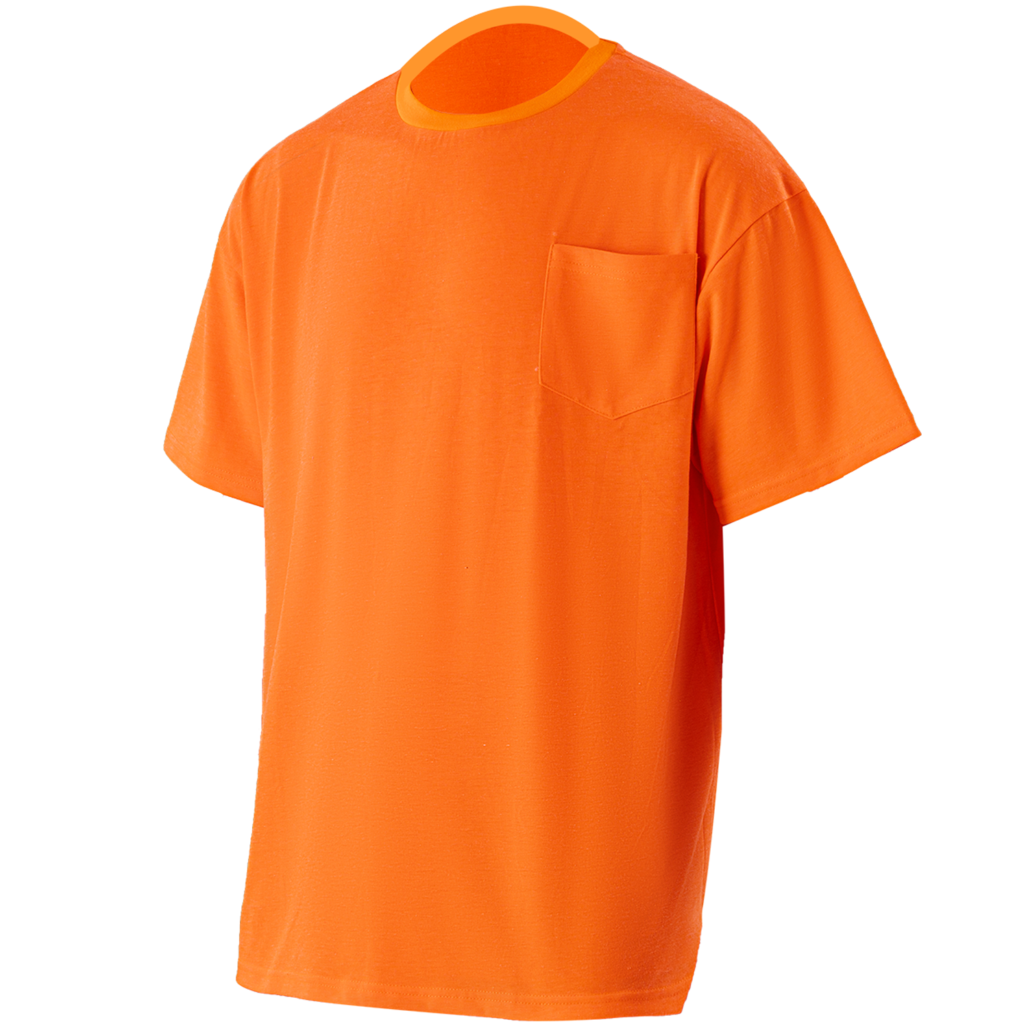 Non-ANSI Hi Viz Poly-Cotton Knitted Safety T-Shirt W/ Pocket 3