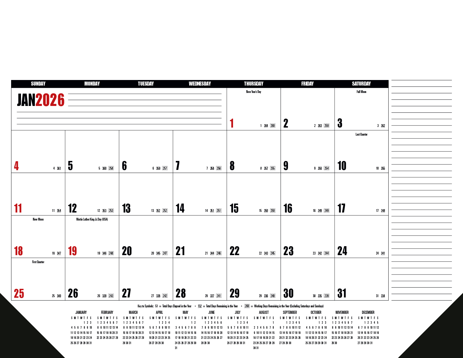 Good Value™ Multi-Color Desk Pad 14