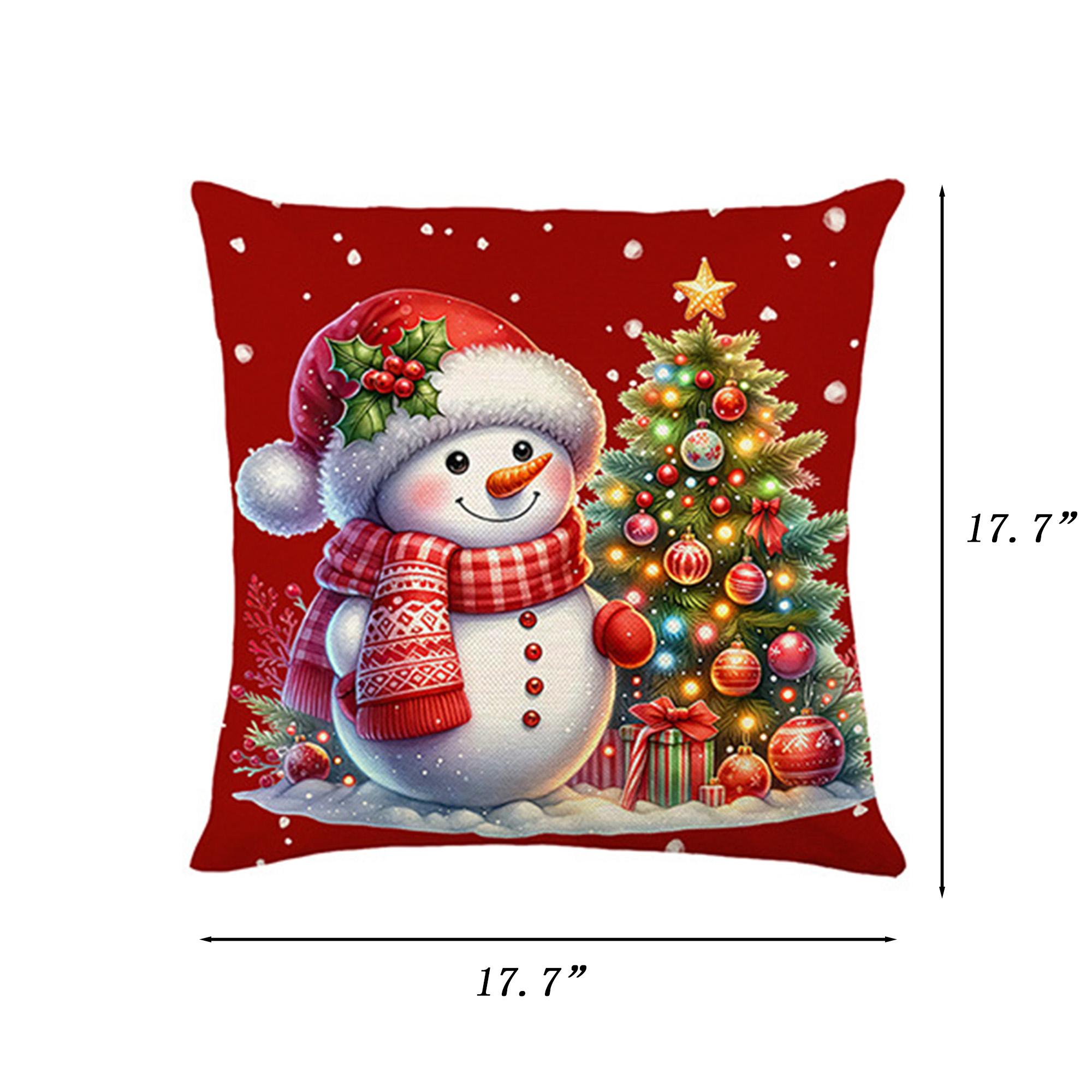 Christmas Full-Color Headboard Cushion Cover 3