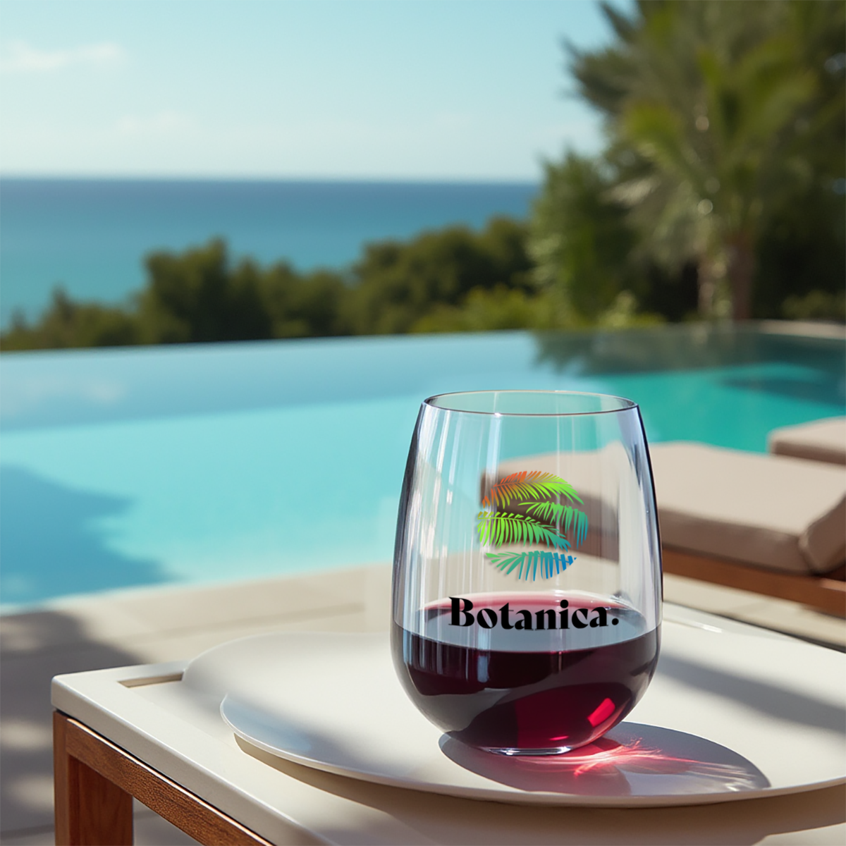 Symglass 12oz Clear Stemless Wine Glass 6