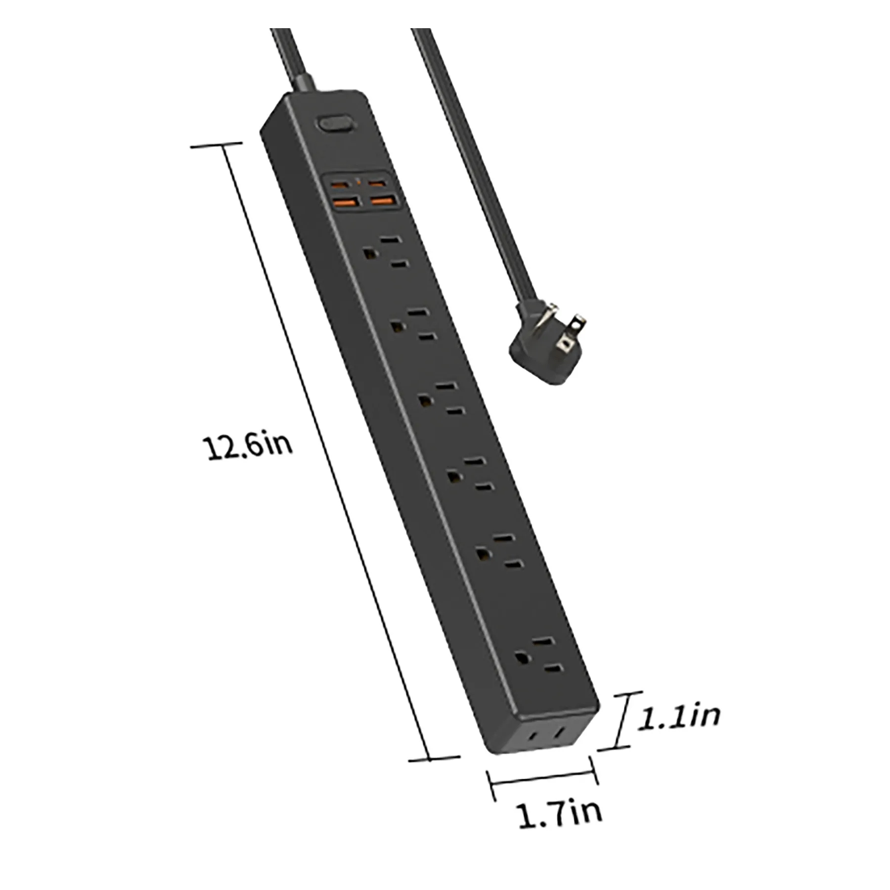 6 Ft Power Strip Surge Protector 7