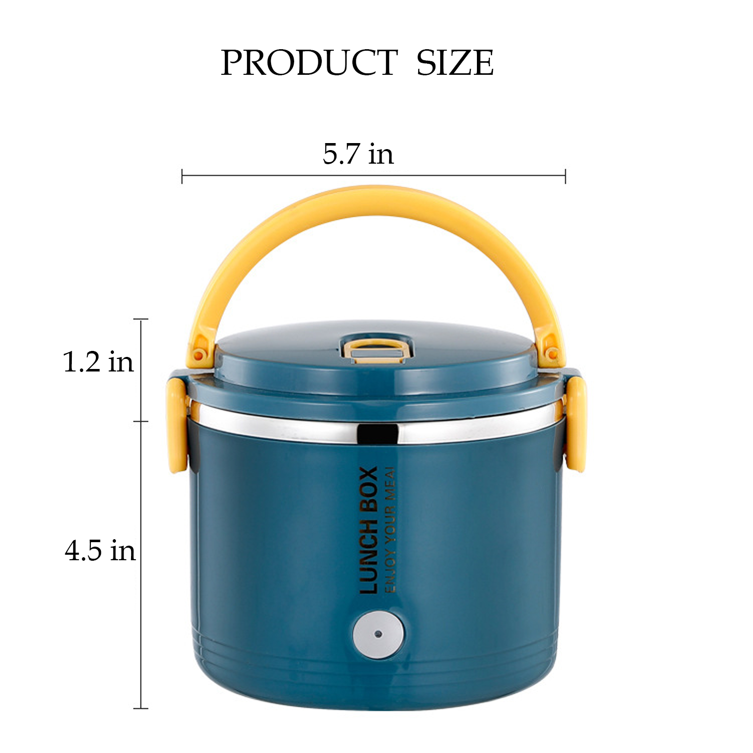 Home Car Insulation Electric Stainless Steel Lunch Box 2