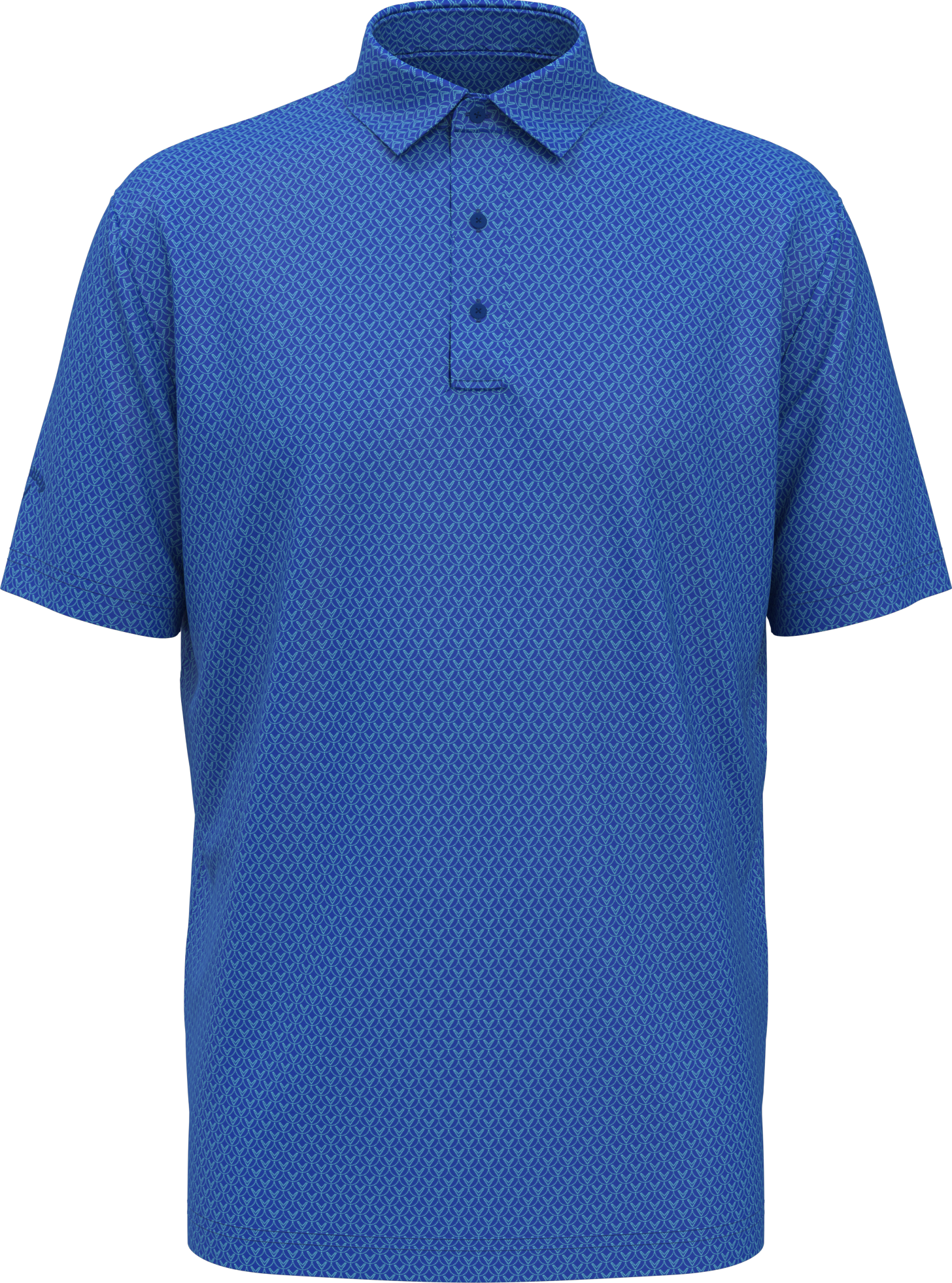 Men's Short Sleeve All Over Stitched Chev Polo 4