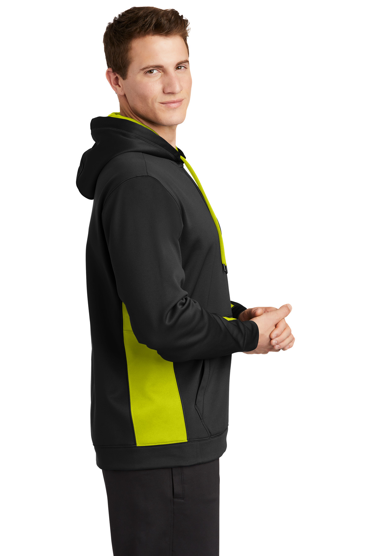 Sport-Tek Sport-Wick Fleece Colorblock Hooded Pullover. ST235 32