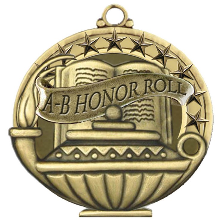 A-B Honor Roll Academic Performance Medallion (2")