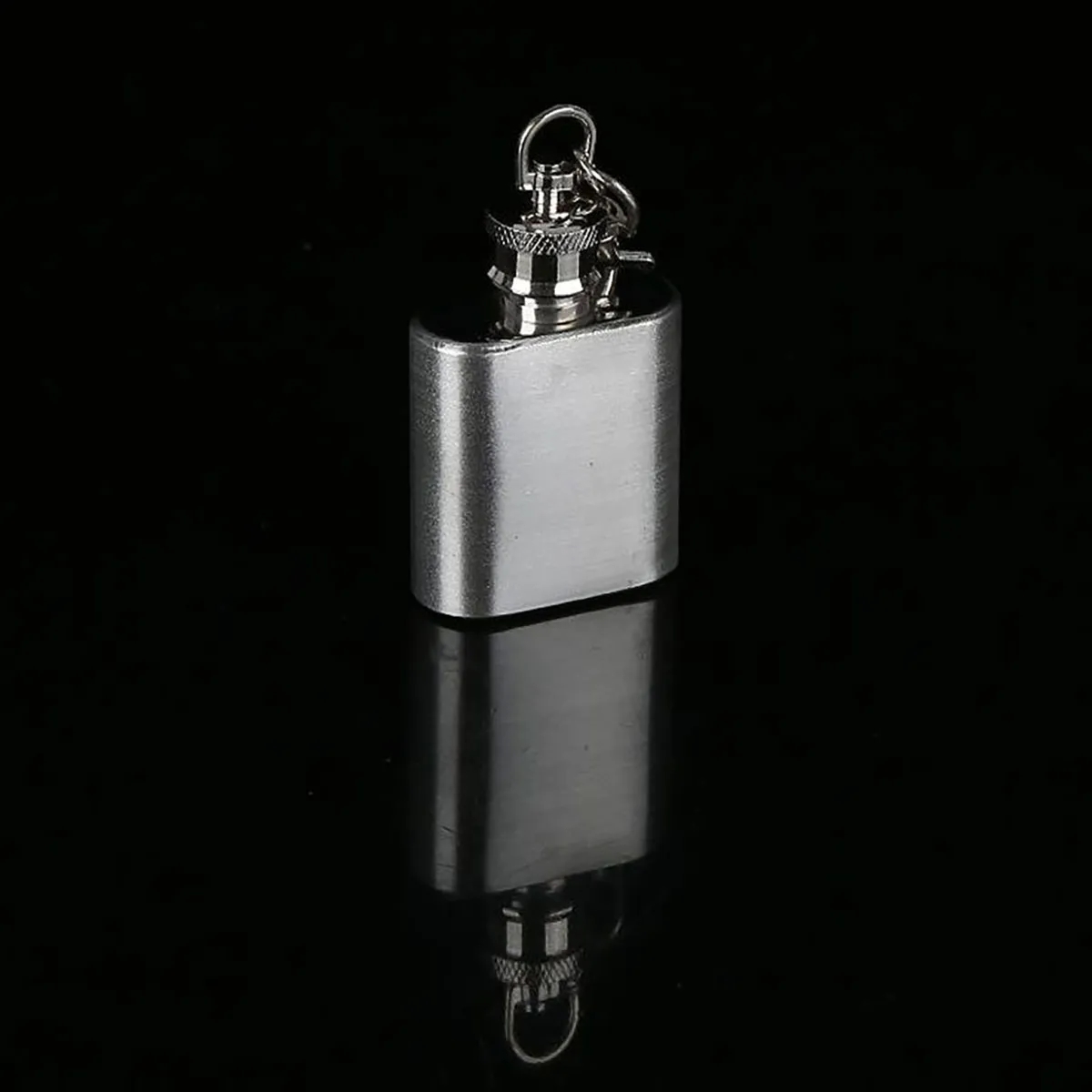 1oz Portable Mini Pocket Camping Hip Flask with Keychain 7