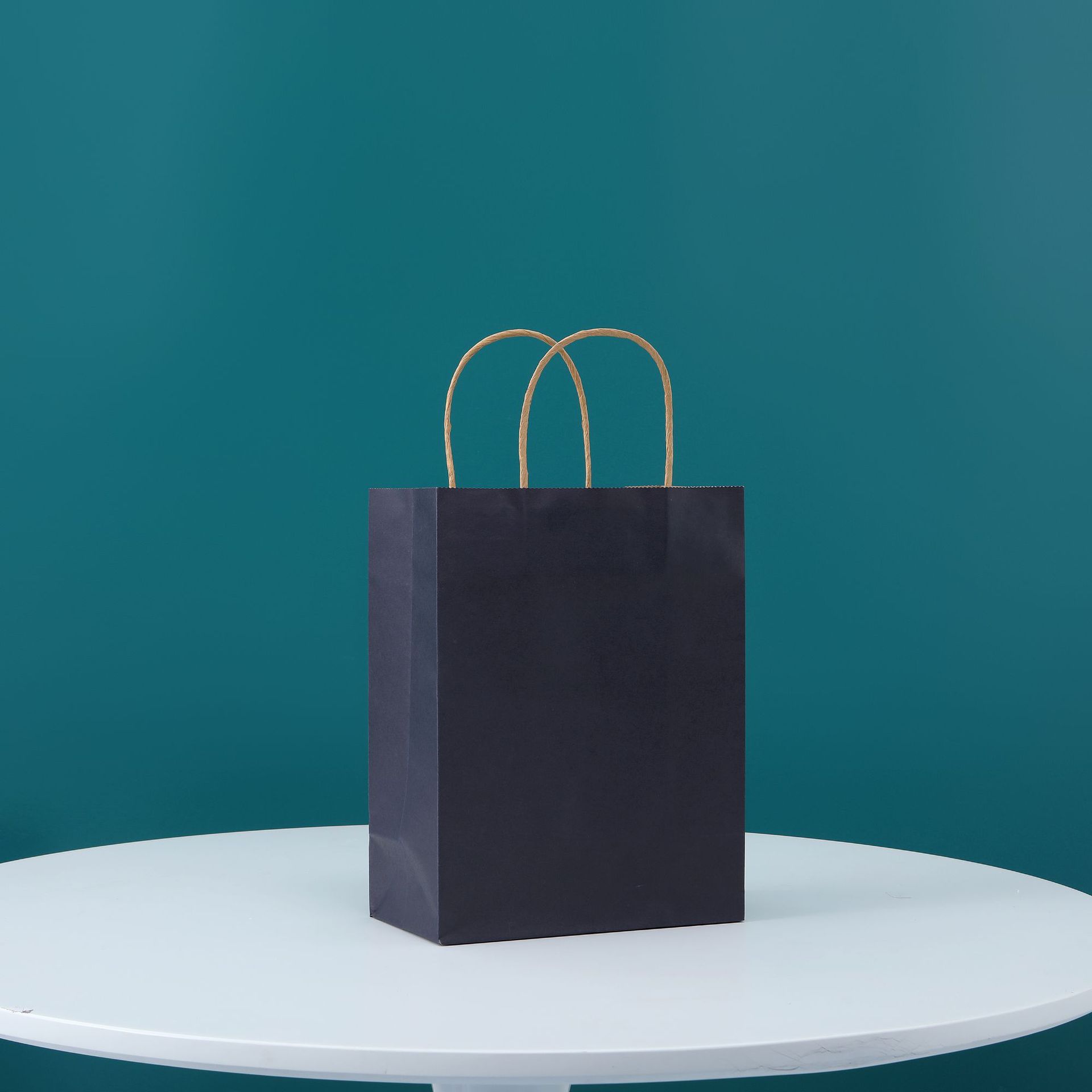 Small Size Kraft Paper Shopper Tote bags(5 7/8" * 3 1/8" * 8 1/4") 21