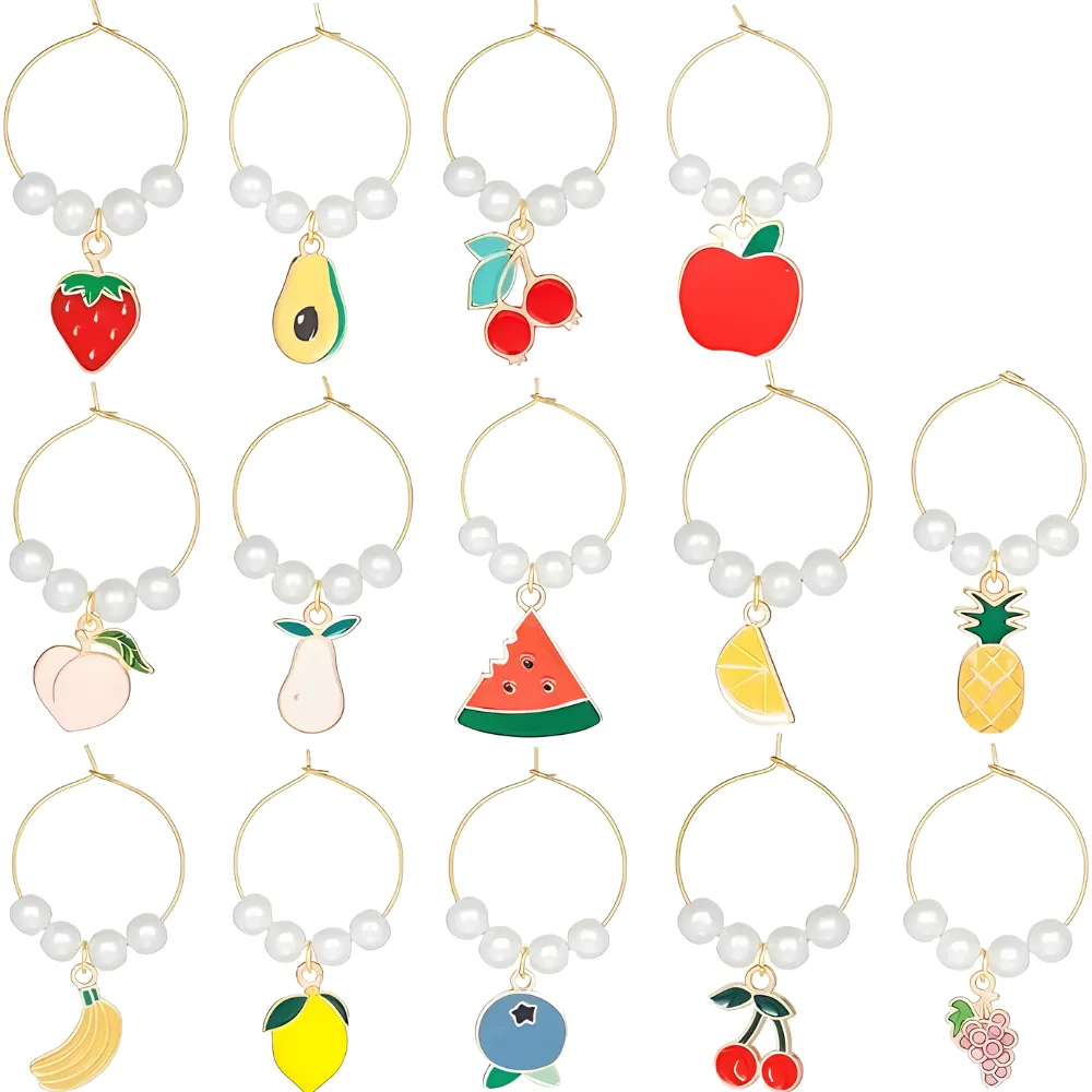 Enamel Wine Charms 7
