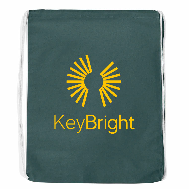 Colored Cotton Sports Pack, custom drawstring bag with logo imprint 5