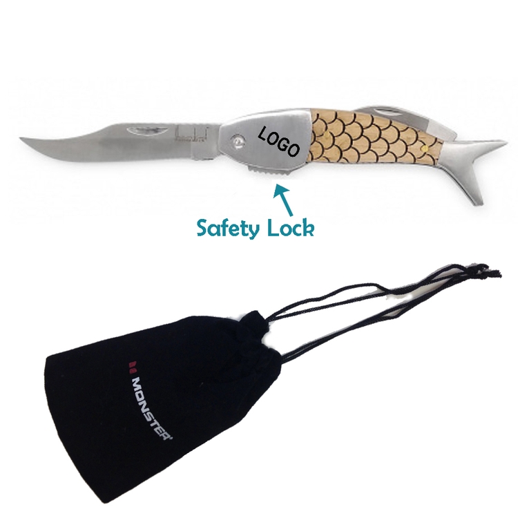 Stainless Steel Fish Pocket Knife