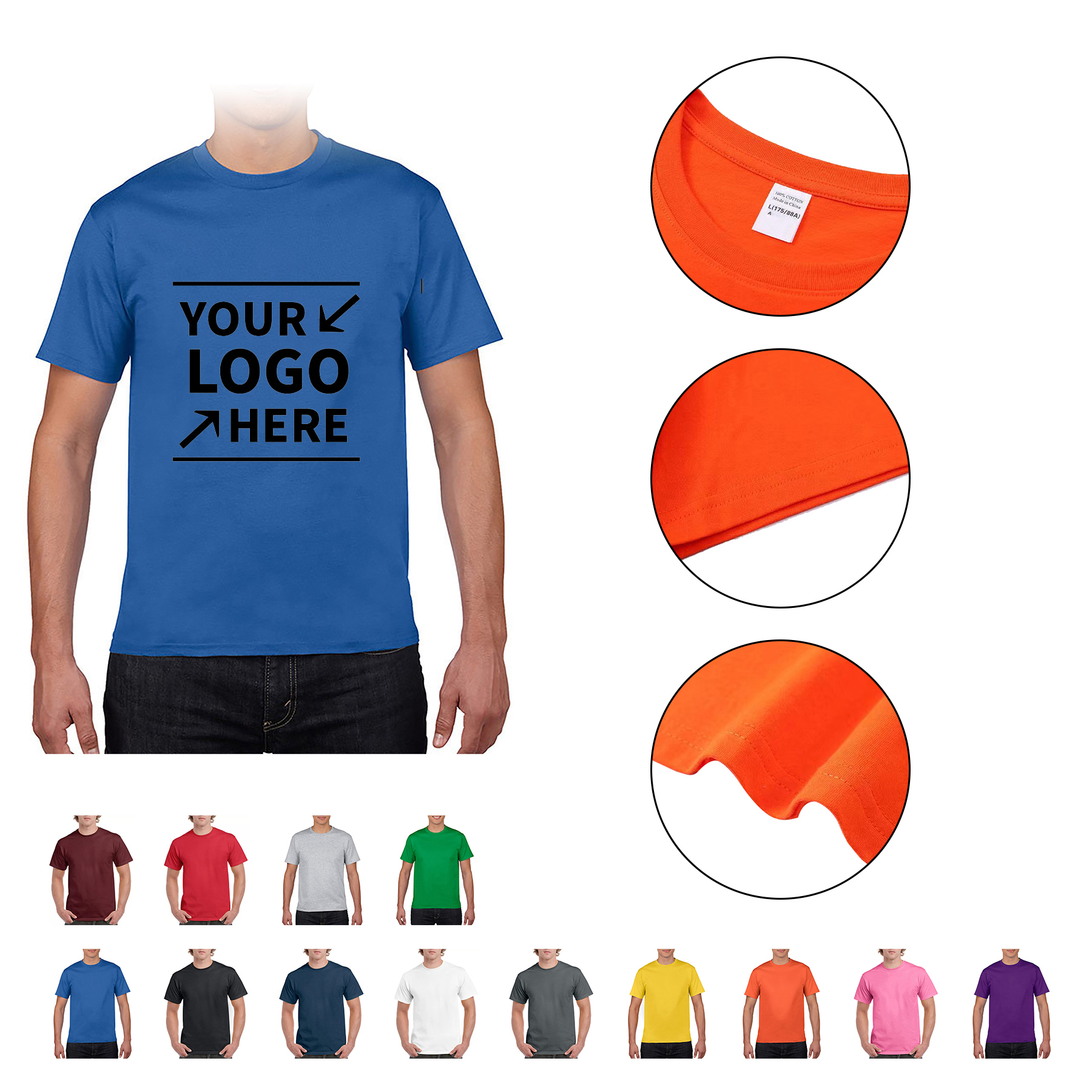 Mens Short Sleeve Cotton T Shirt 1