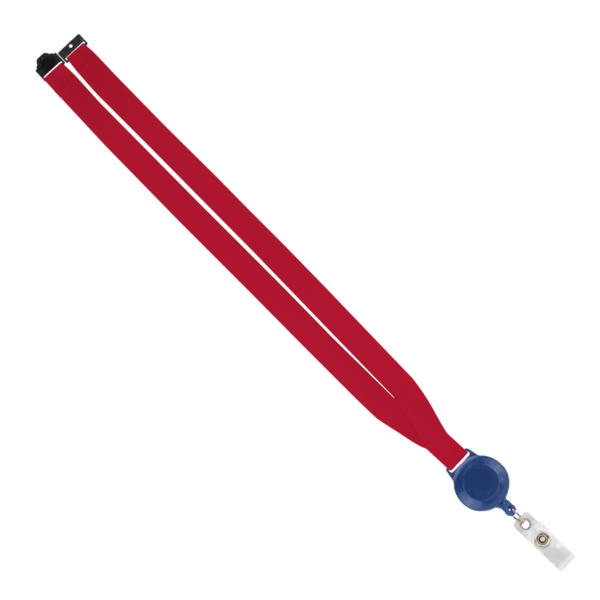 IMPORT 3/4" Polyester Lanyard with Retractable Badge Reel and IPH7 back of neck convenience release. 146