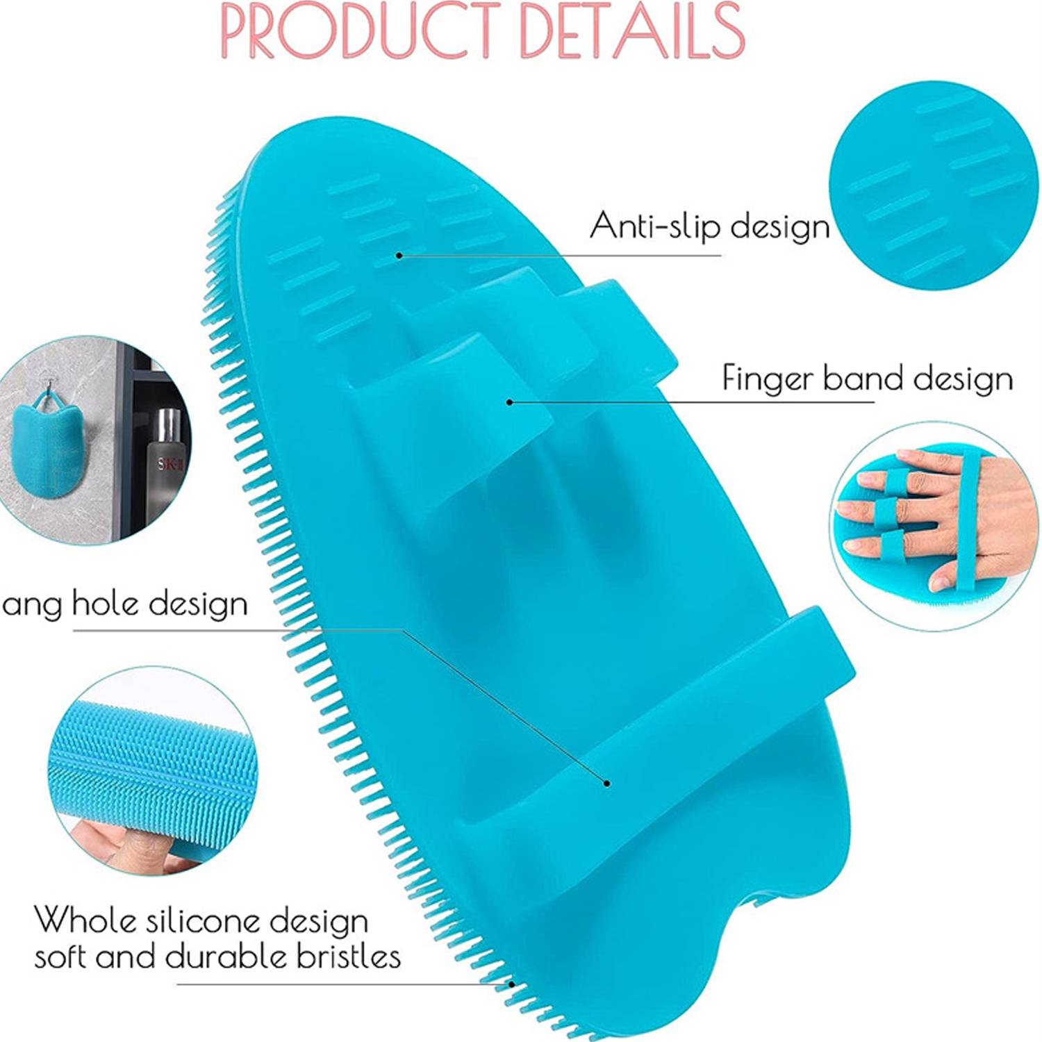 Soft Silicone Shower Exfoliating Skin Massage Brush 1