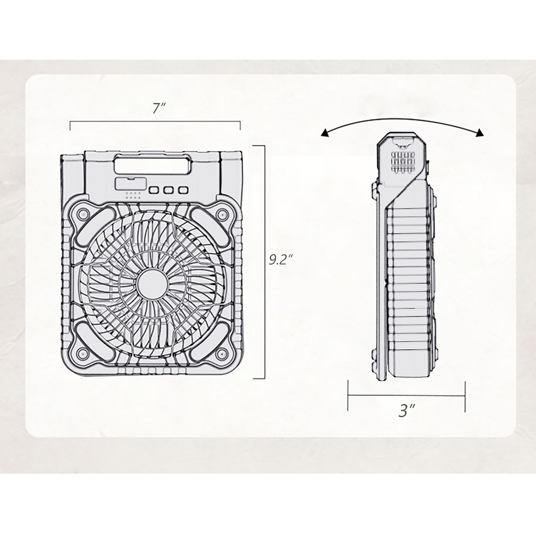 Solar Camping Fan 2