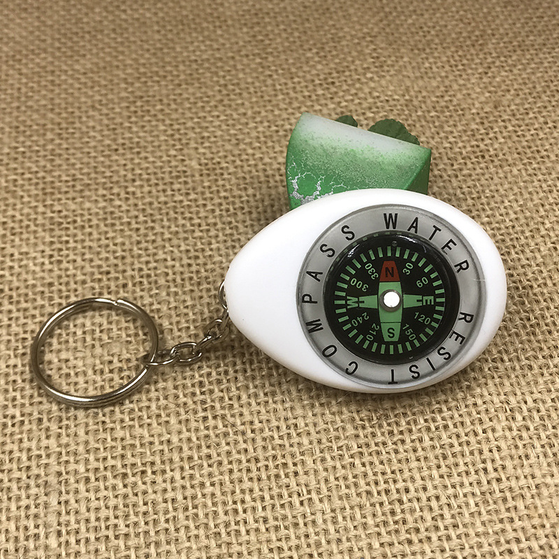 Oval Shape Compass with Keychain 1