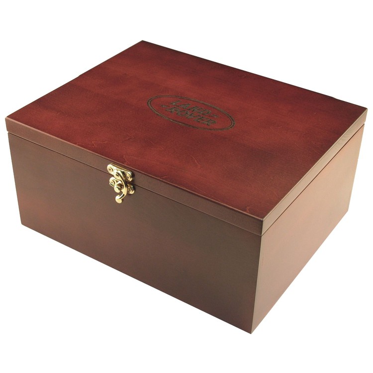 Wood Latched Box, 11.6" x 9.18" x 5.38" 16