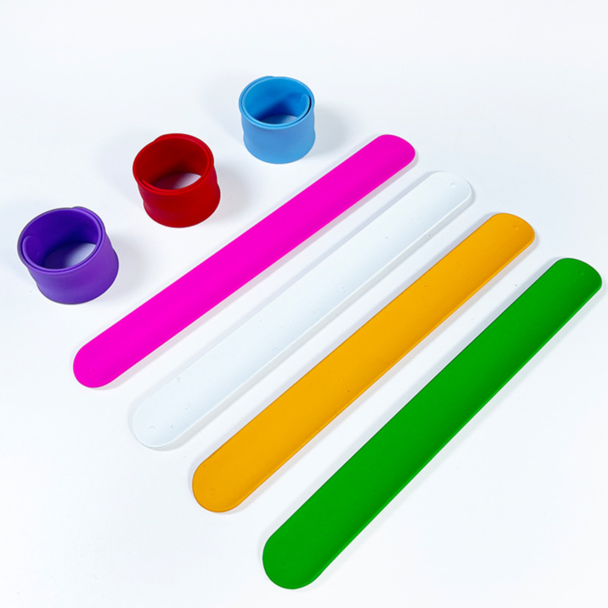 Solid Color Clap Bracelet Silicone Durable Kid's Pat Ring 2