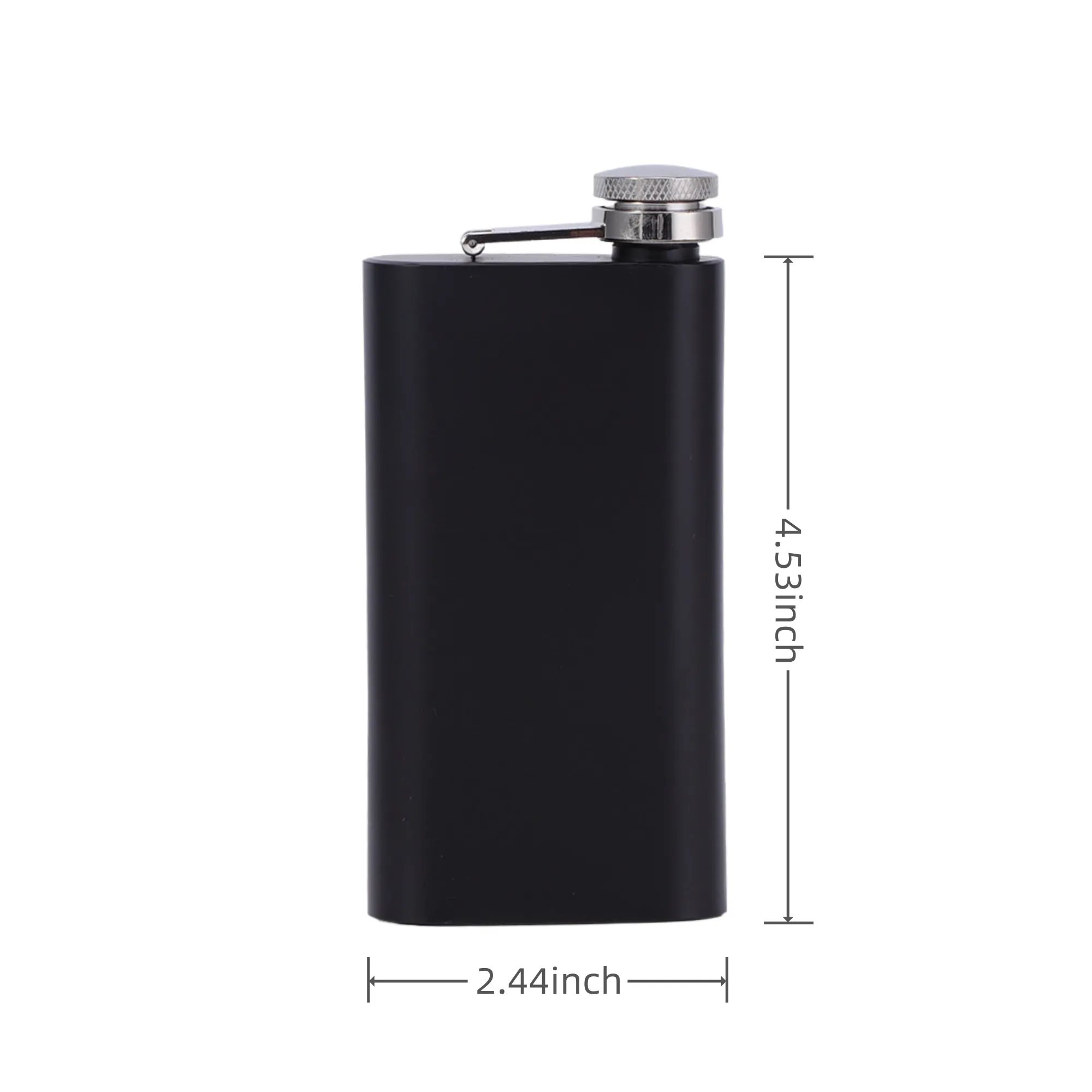 Outdoor Portable 304 Stainless Steel Flat Hip Flask, custom water bottle with logo imprint 6