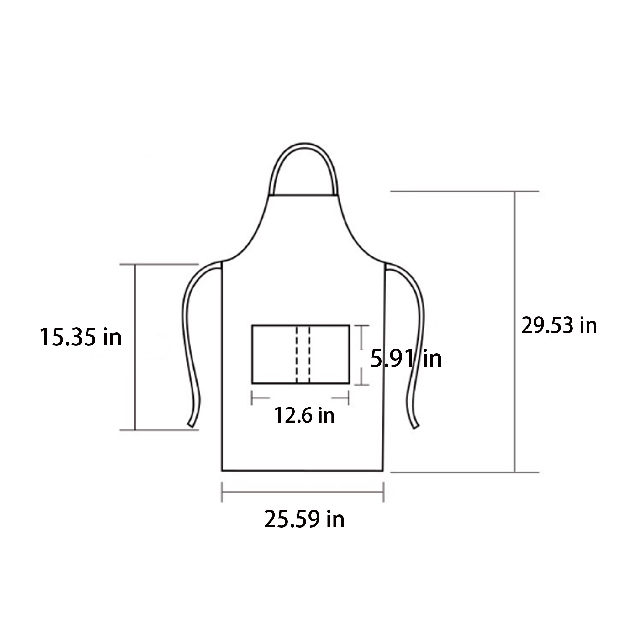 Large-sized Kitchen Neck-Style Cooking Apron With Pockets 3