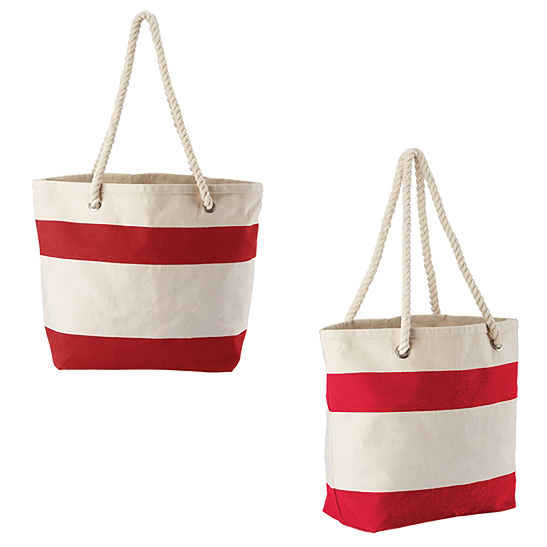 Beach Canvas Tote Bag For Women with Rope Handle, custom tote bag with logo imprint 6
