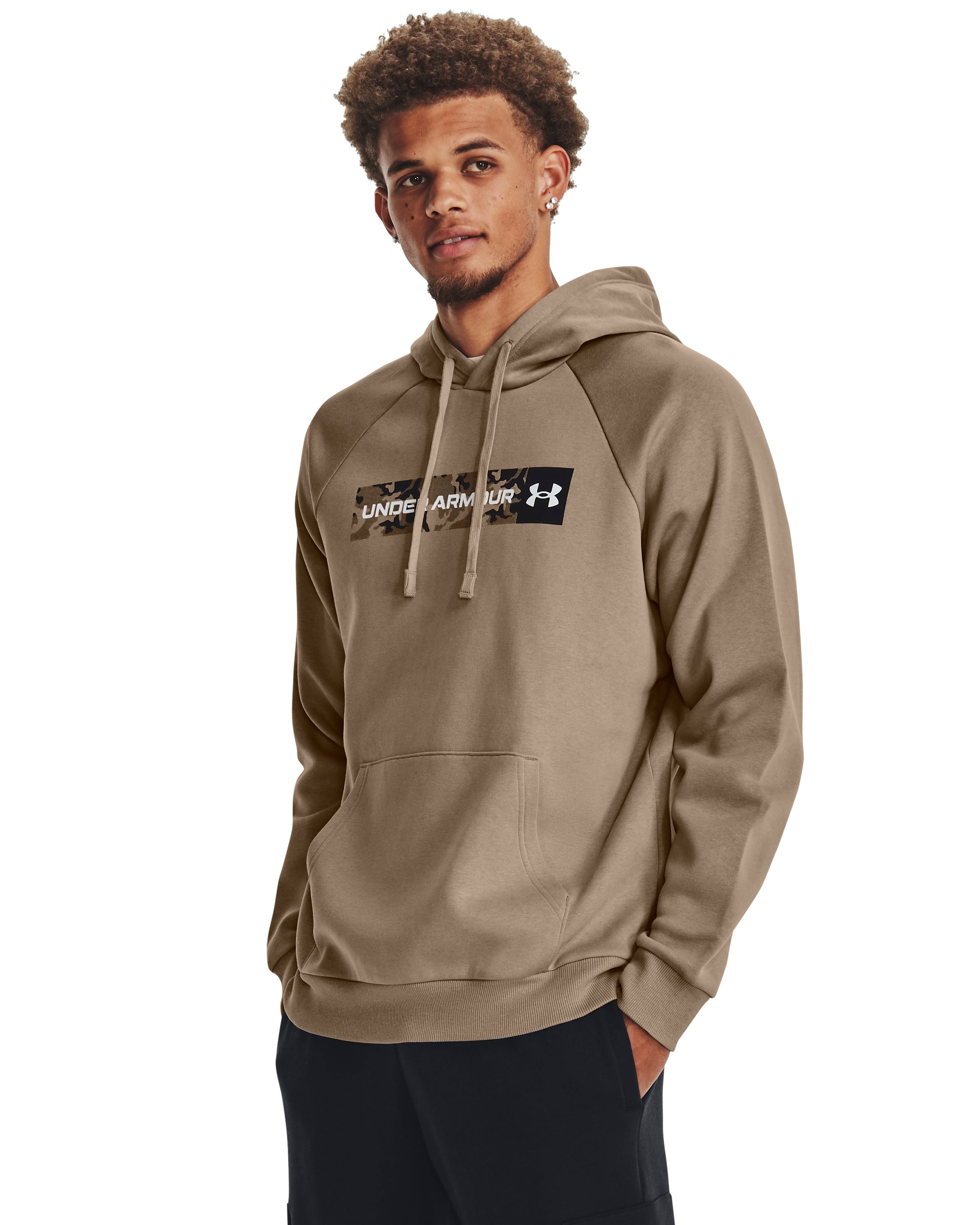UA Rival Fleece Camo Chest Stripe Men's Hoodie 2