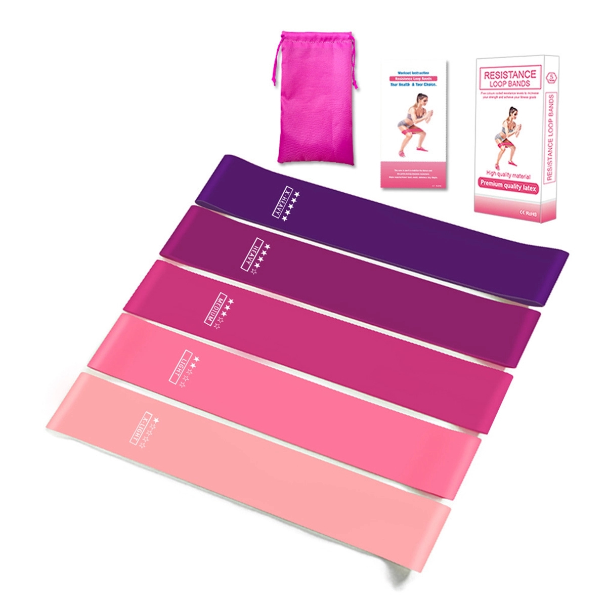 color gradient Natural Latex Different Strenth Resistant Loo 2