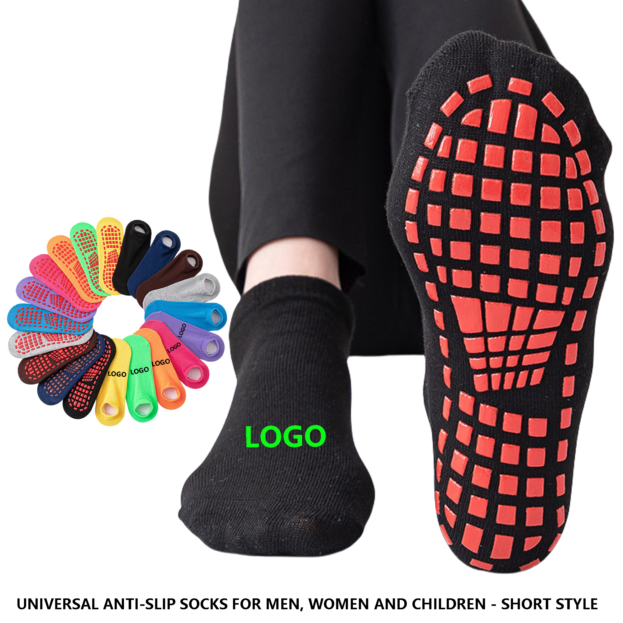 Multi-Scene Traction Socks - Toddler/Gym/Hospital Use with Custom Branding 1