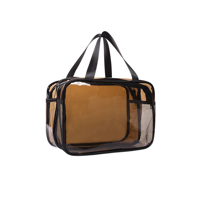 PVC dry wet separation wash waterproof makeup bag 2
