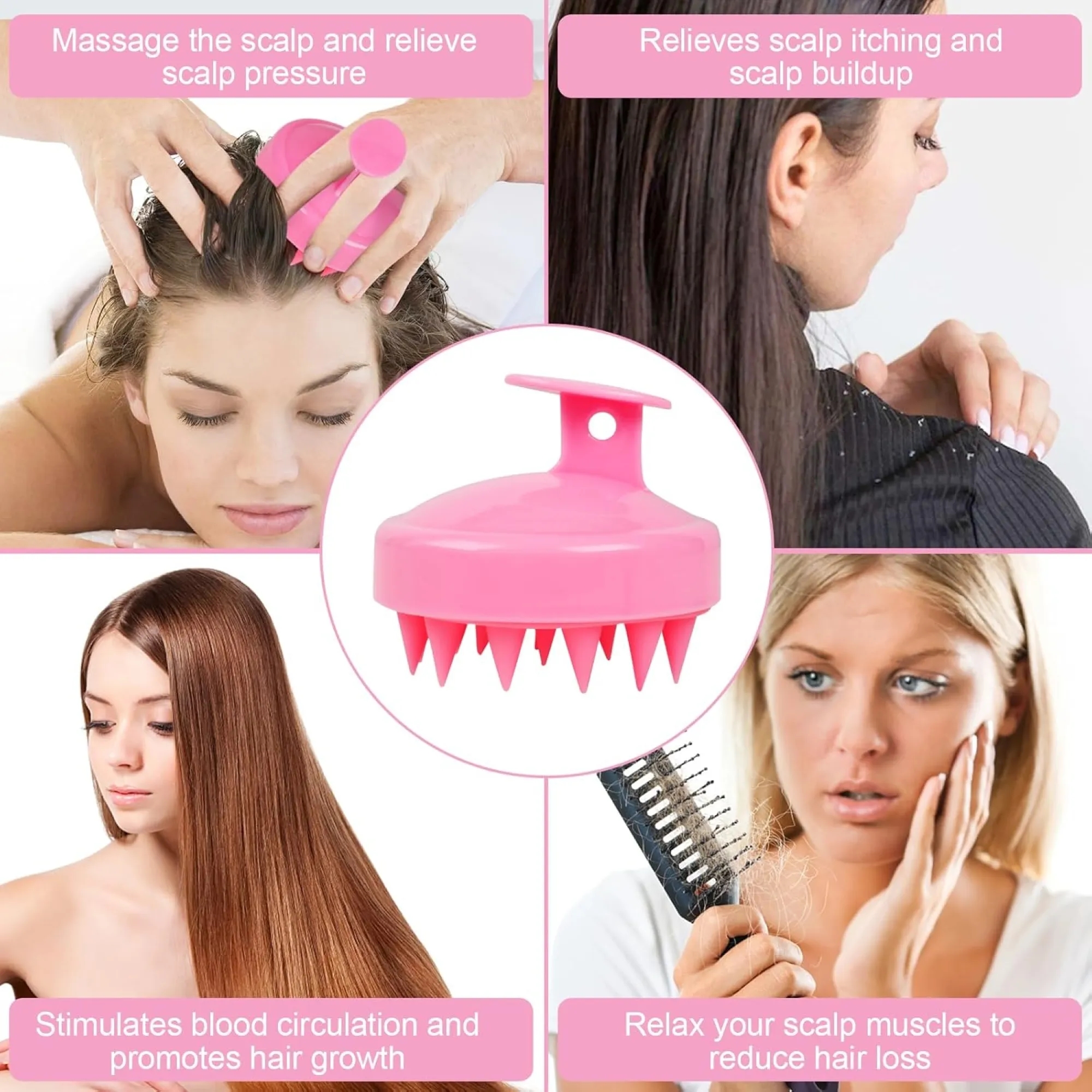 Silicone Soft Scalp Massage Shampoo Brush 2