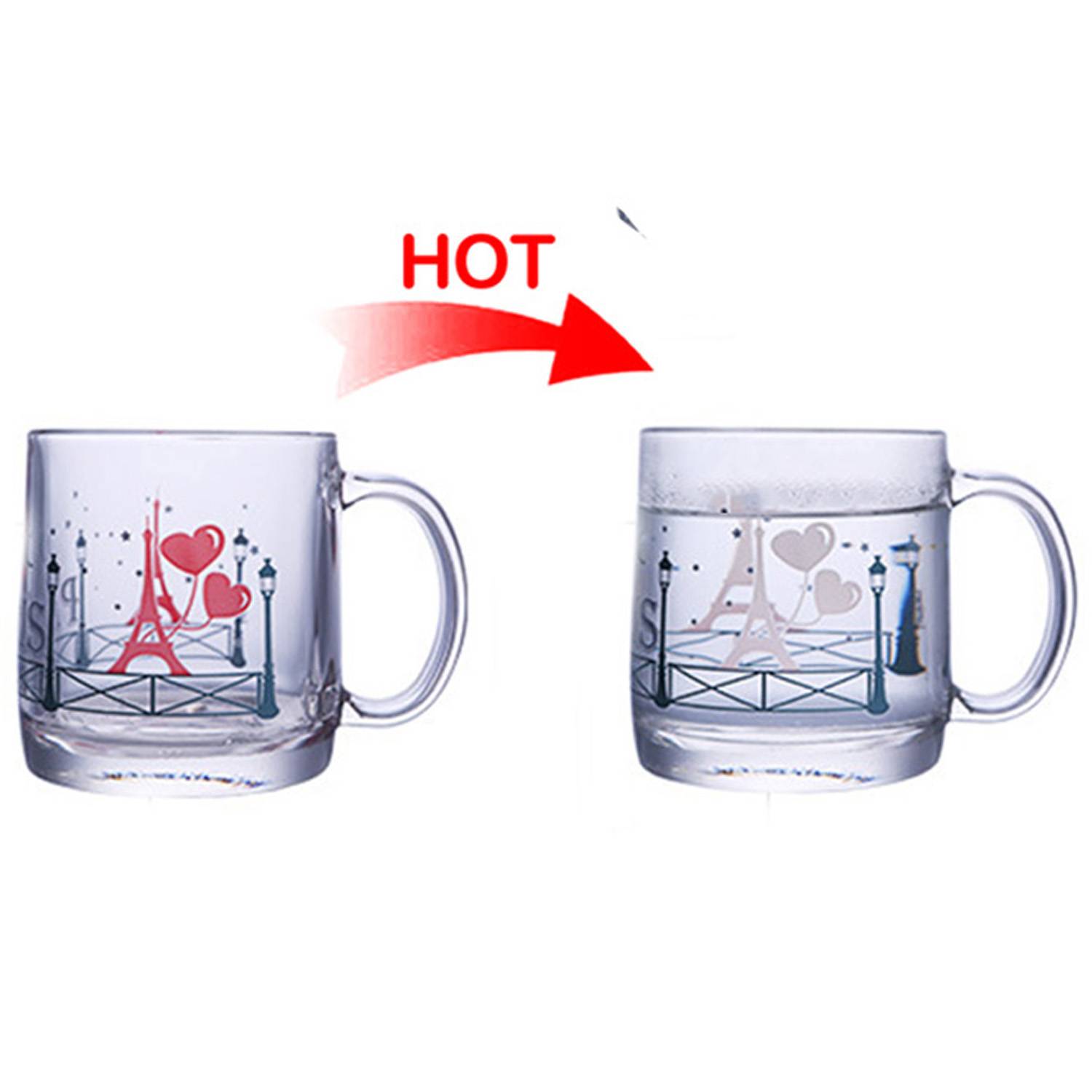 13oz Color-Changing Glass Mug - Heat Sensitive for Couples 2