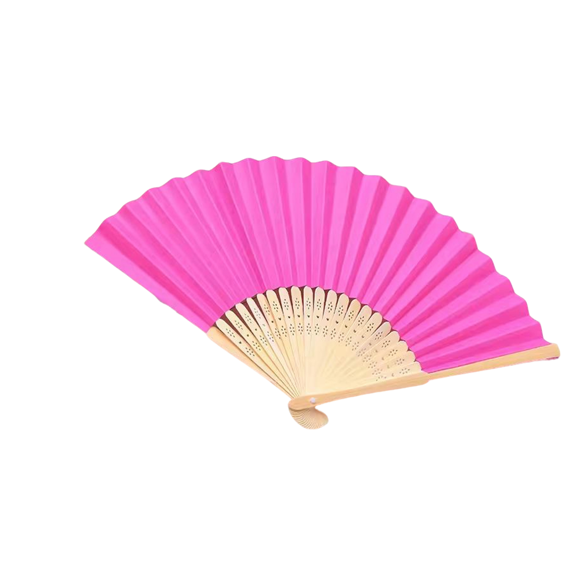 Folding Bamboo Paper Hand Fan With Full Color Print 13