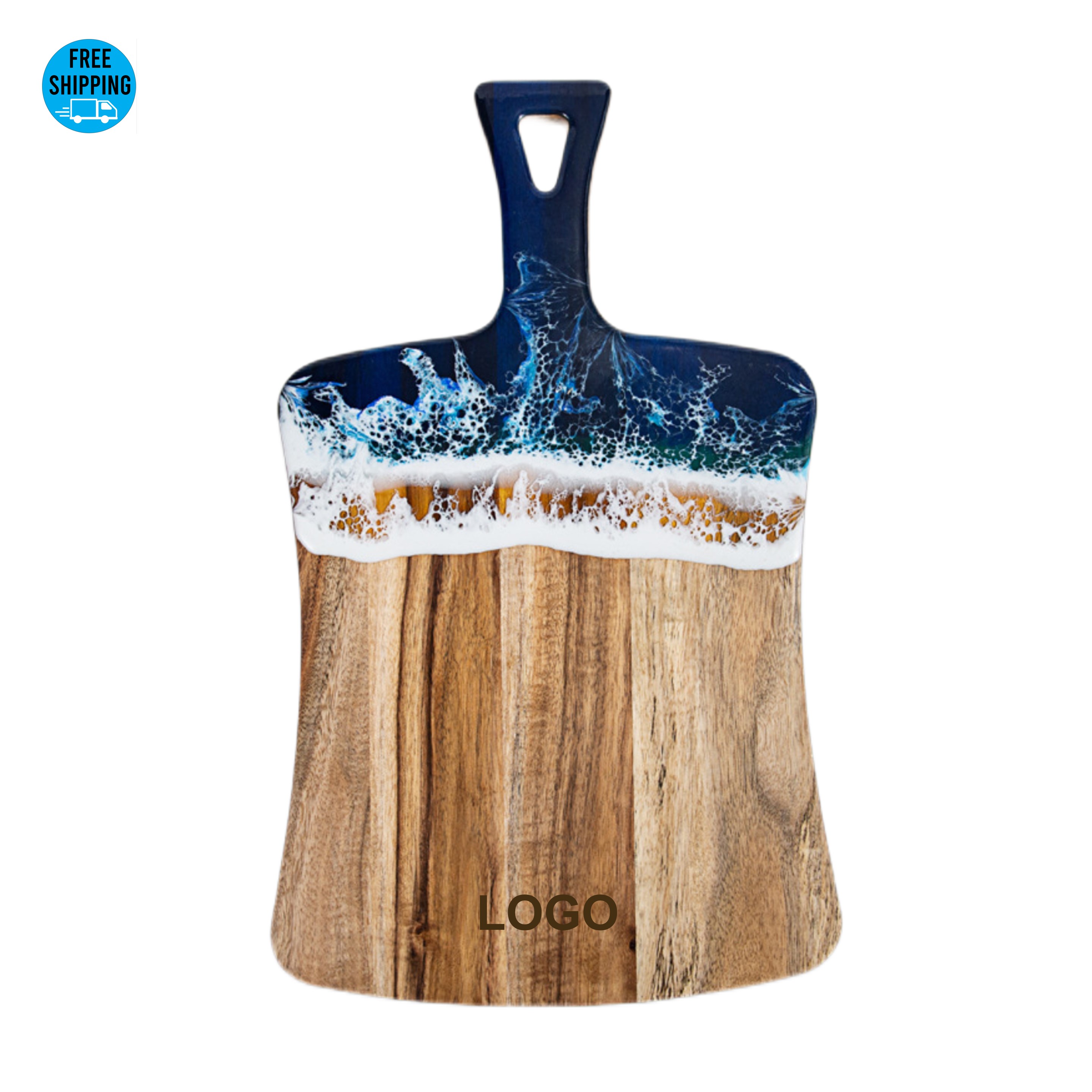 Acacia Wood Resin Cutting Board - OCEAN 3
