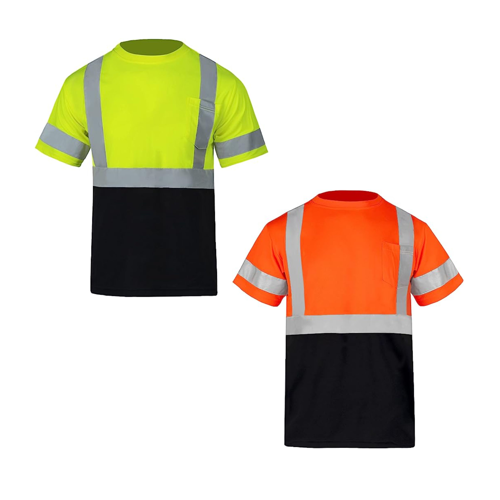 VISIPRO Short Sleeve Reflective Colorblock Safety T-Shirt 3